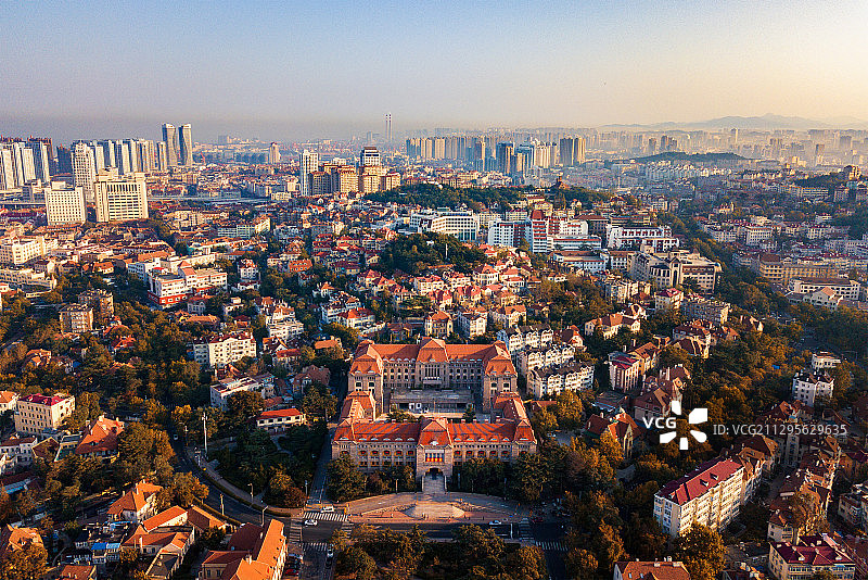 航拍青岛老城区图片素材