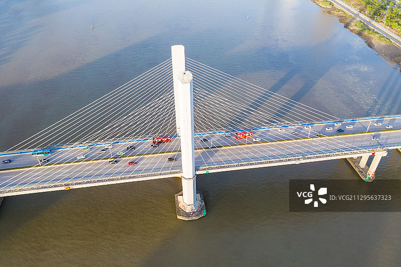 珠海市横琴大桥航拍图图片素材