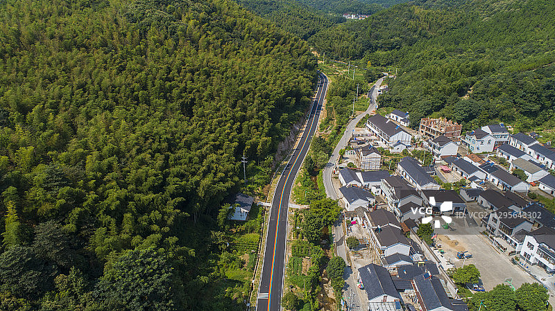 航拍中国安徽宣城市郎溪县乡村公路图片素材