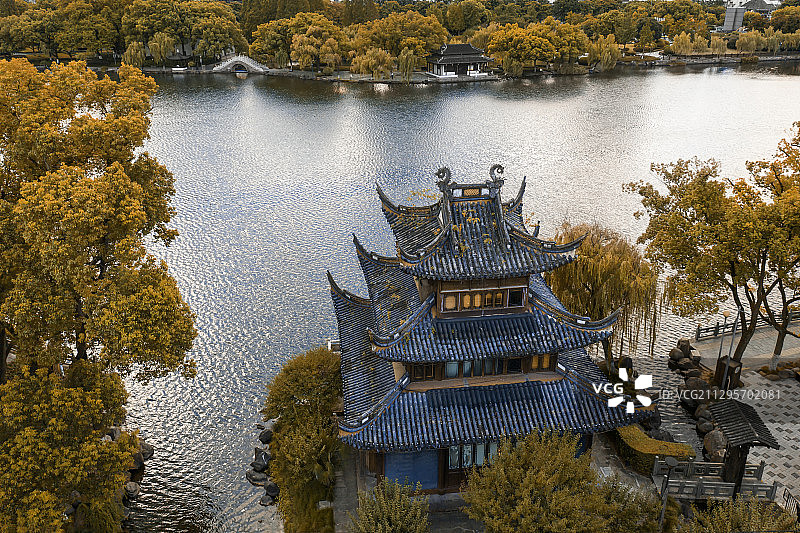 宁波月湖公园超然阁图片素材