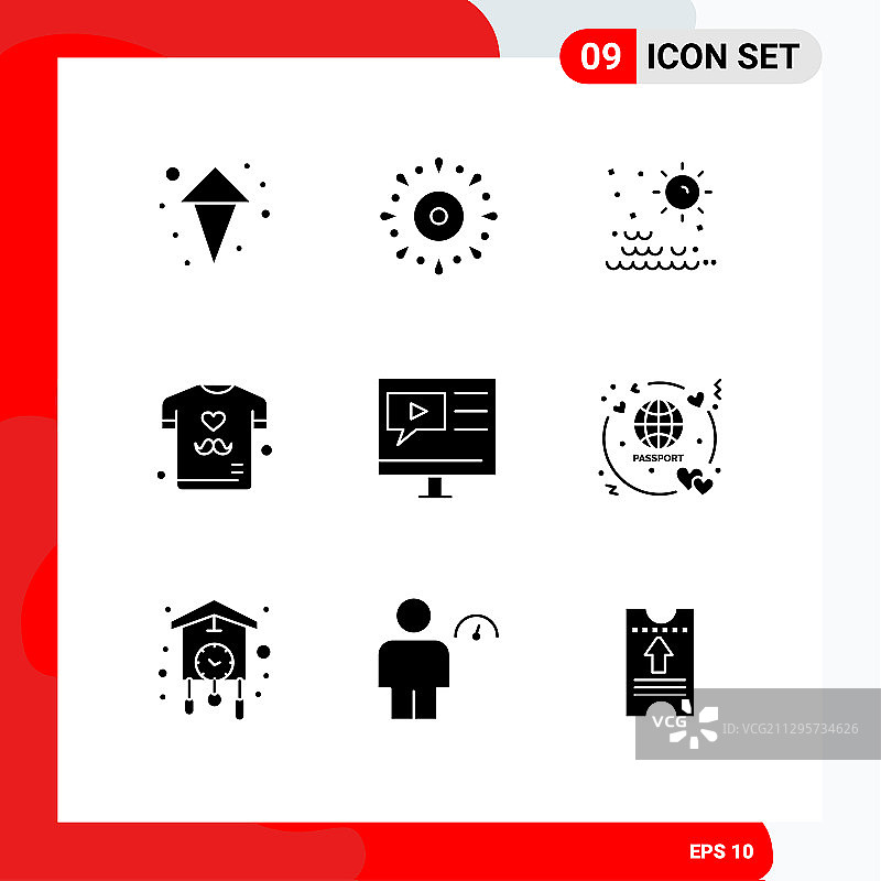 股票图标包9行符号和符号图片素材