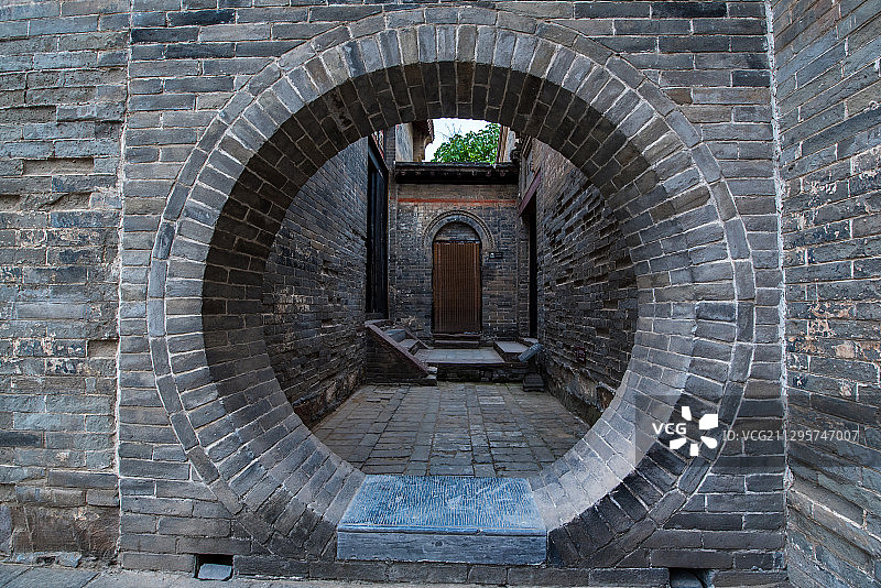 中国传统圆形拱门图片素材