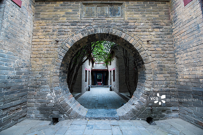 中式圆形拱门图片素材