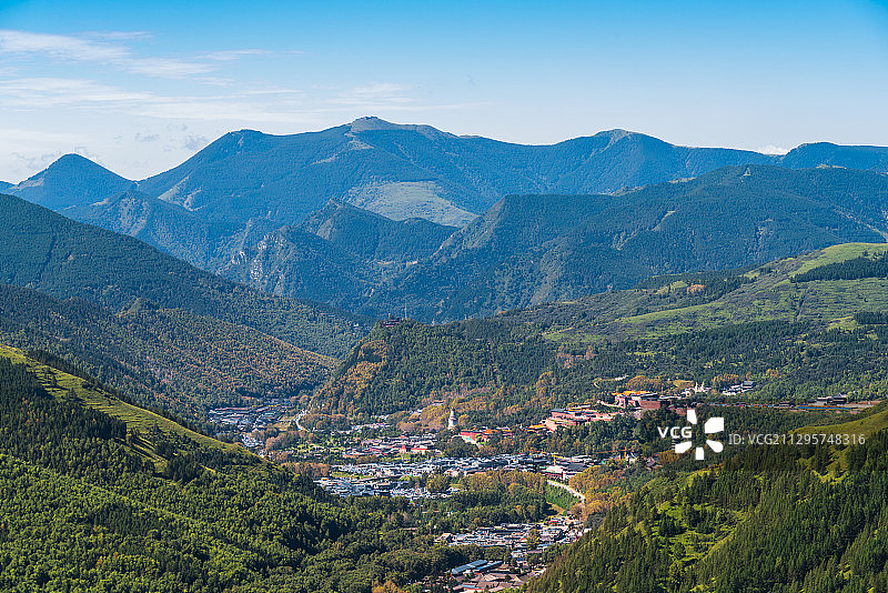 山西忻州五台山大白塔 梵仙山 忻州图片素材