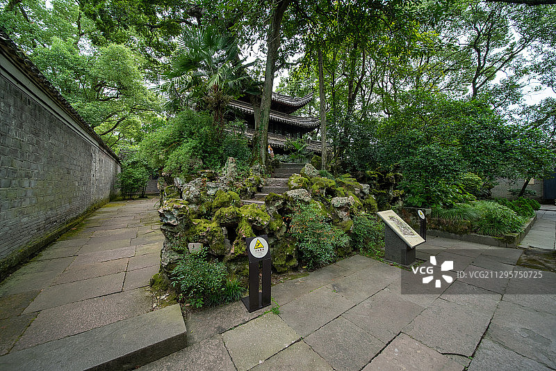 7月宁波天一阁博物馆，中国最大私人藏书楼图片素材