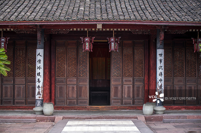 7月宁波天一阁博物馆，中国最大私人藏书楼图片素材