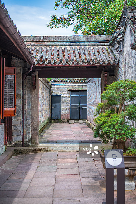 7月宁波天一阁博物馆，中国最大私人藏书楼图片素材