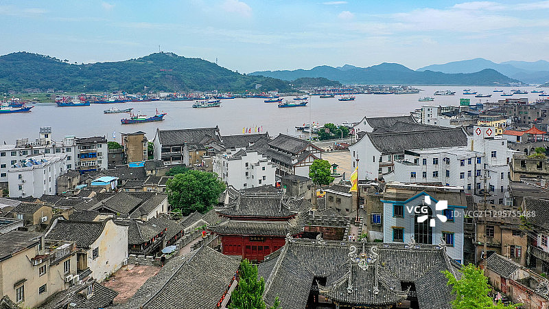 宁波象山石浦古城，600年明清古街，关帝庙图片素材