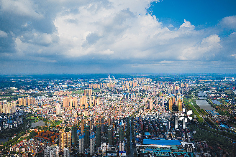 荆州沙市区航拍图片素材