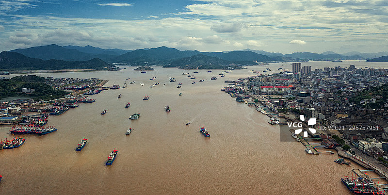 宁波象山石浦渔港，中国六大中心渔港之一图片素材