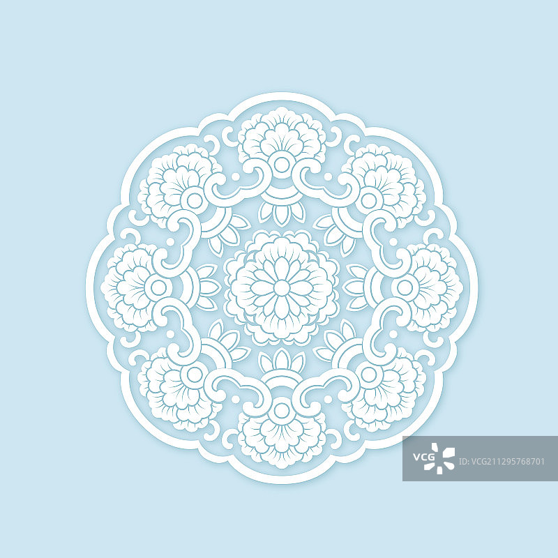 蓝色花纹图片素材