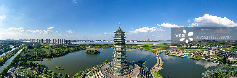 杭州城市天际线与地标塔建筑图片素材