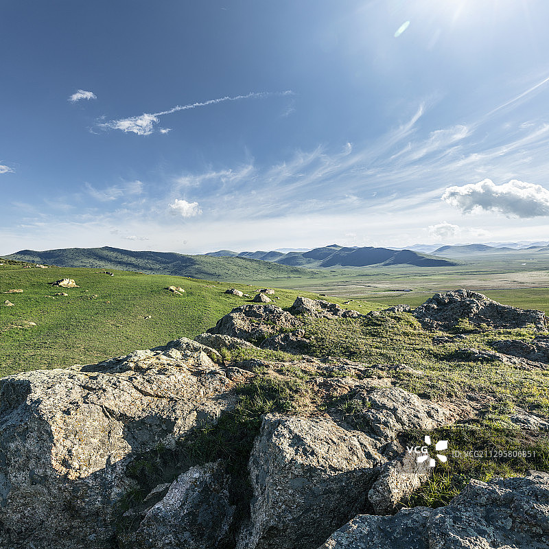 岩石平台与户外自然风景图片素材