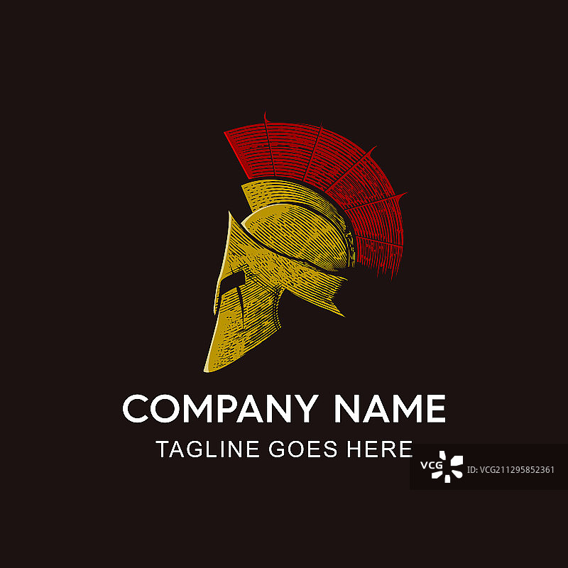 复古斯巴达头盔Logo图片素材