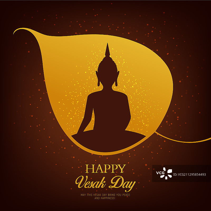 菩提树叶下的佛陀——卫塞节假日图片素材