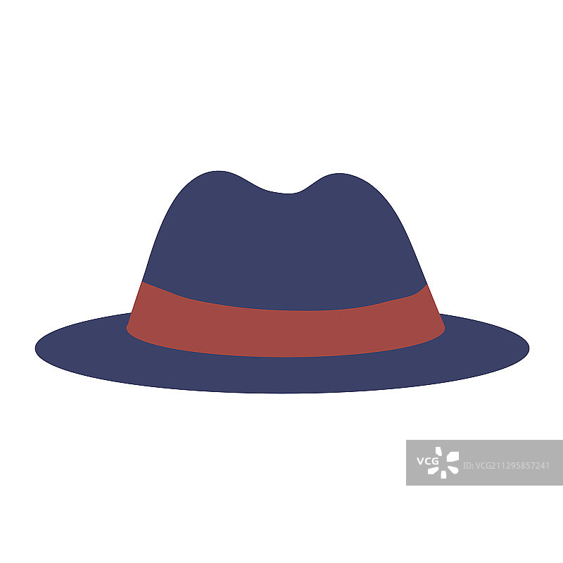 潮流扁平风男人帽子 EPS 10图片素材