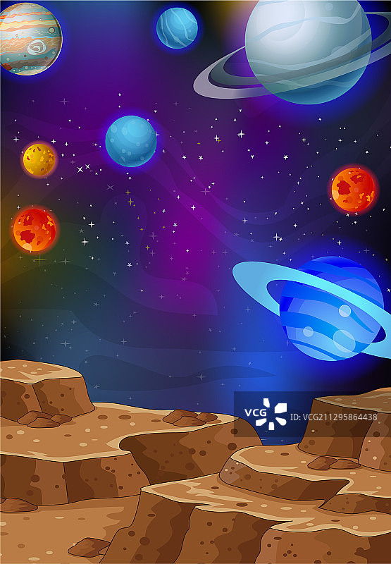 美丽的太阳系银河系景观图片素材