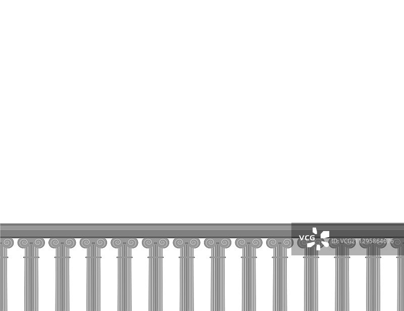 逼真古代阳台无缝边框图片素材