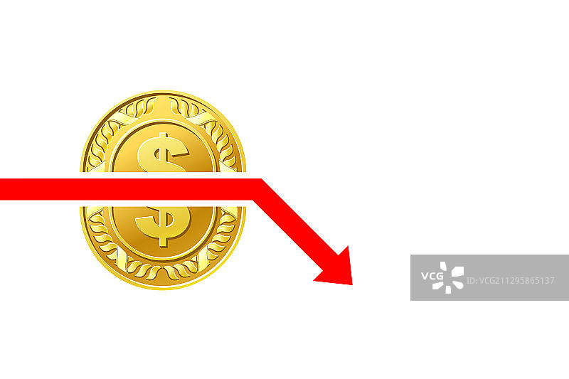 商业金融危机概念金币图片素材