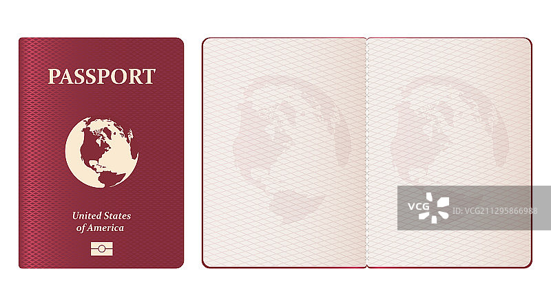 逼真护照图片素材