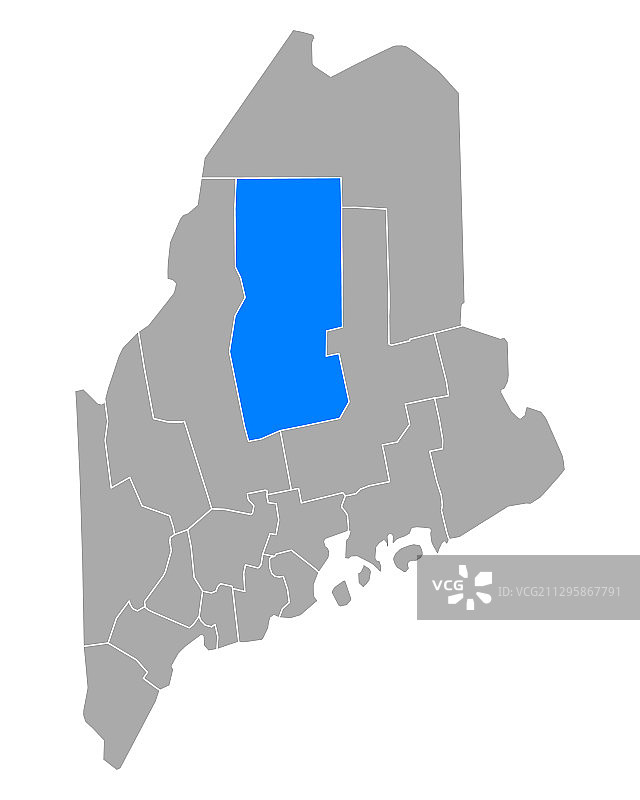 缅因州皮斯卡塔奎斯地图图片素材