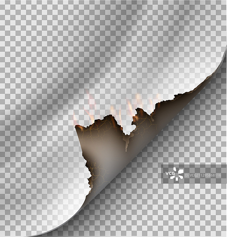 透明设计燃烧模板撕纸图片素材