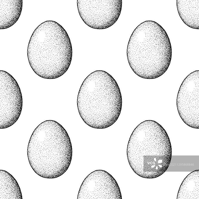 手绘鸡蛋无缝图案图片素材