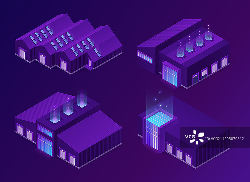2.5D仓库物流建筑图片素材
