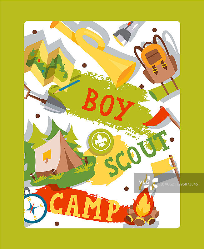 童子军营地海报图片素材