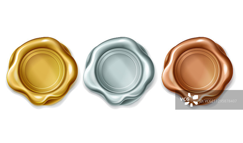 金银铜蜡封印章图片素材