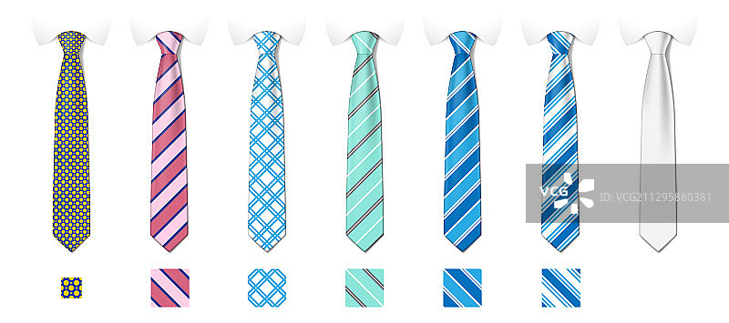 带纹理的条纹真丝领带模板图片素材