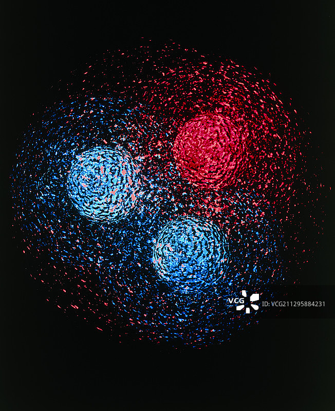 质子夸克结构的视觉化图片素材