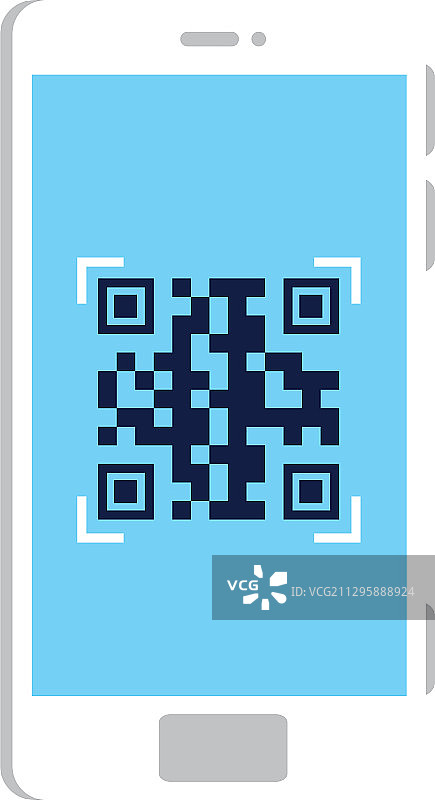 智能手机中的二维码设计图片素材
