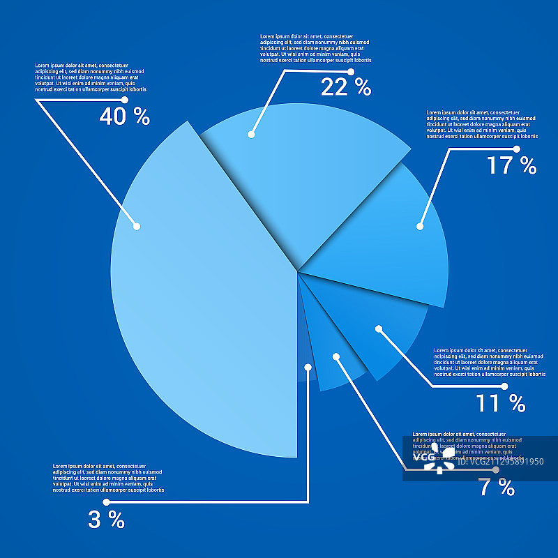 蓝色统计信息图概念图片素材