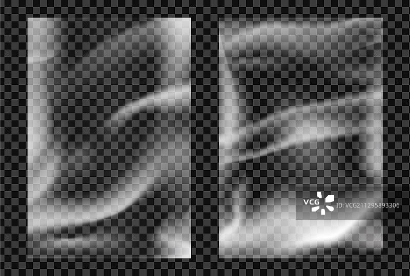 逼真塑料背景透明banner图片素材