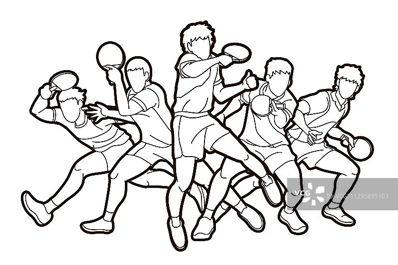 乒乓球运动员图片素材