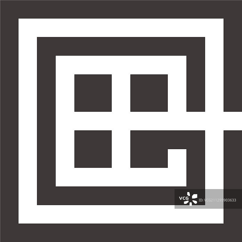 字母GC方形点状设计标志图片素材