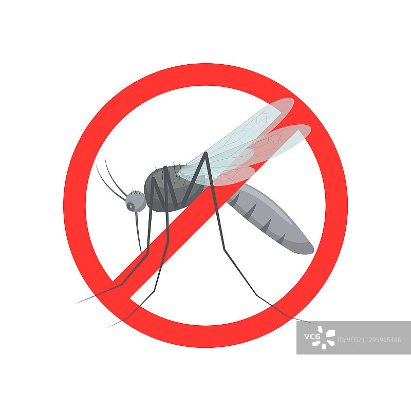 禁止蚊子标志图片素材