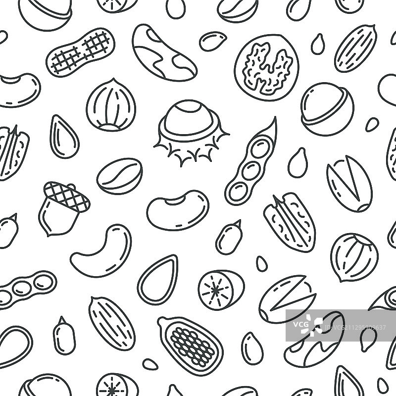 坚果图案细线杏仁小吃纹理图片素材