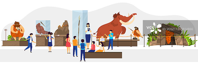 自然历史博物馆里的课堂图片素材