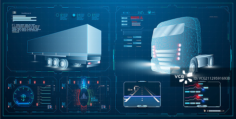 自动智能无人卡车图片素材