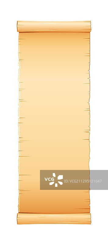 带有复古纹理的纸莎草卷轴图片素材