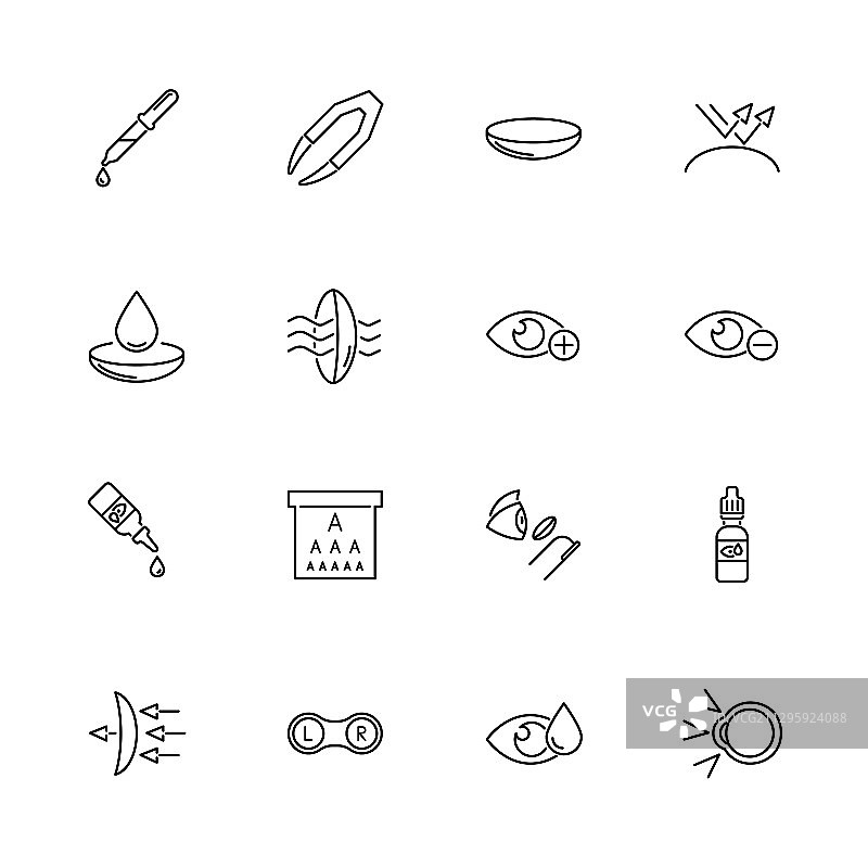 眼睛镜头-扁平图标图片素材