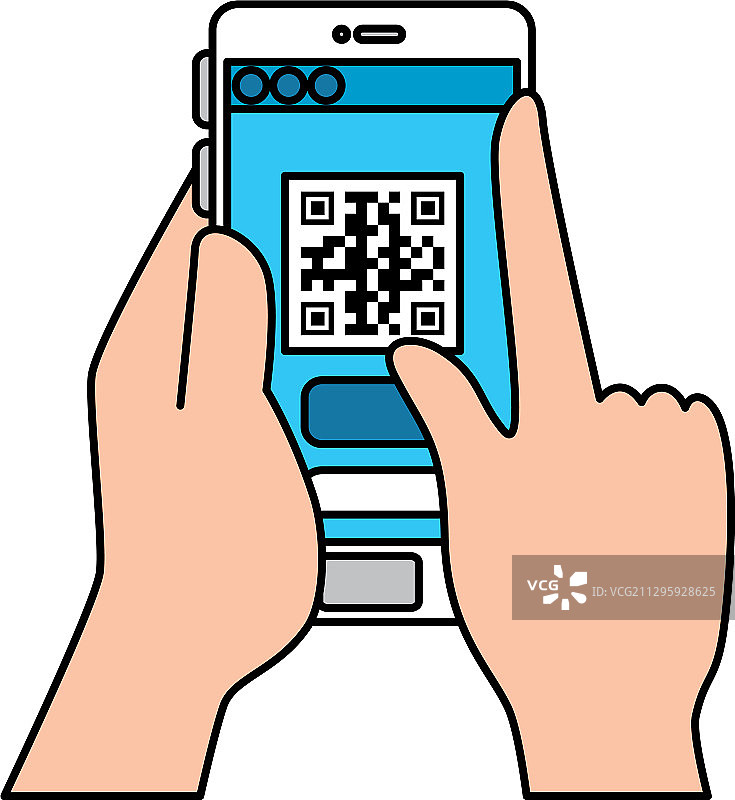 手持智能手机二维码图片素材