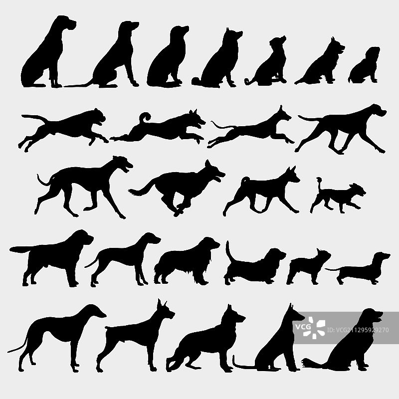 图片 狗剪影图标图片素材