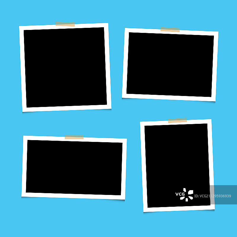 带胶带的空相框图片素材