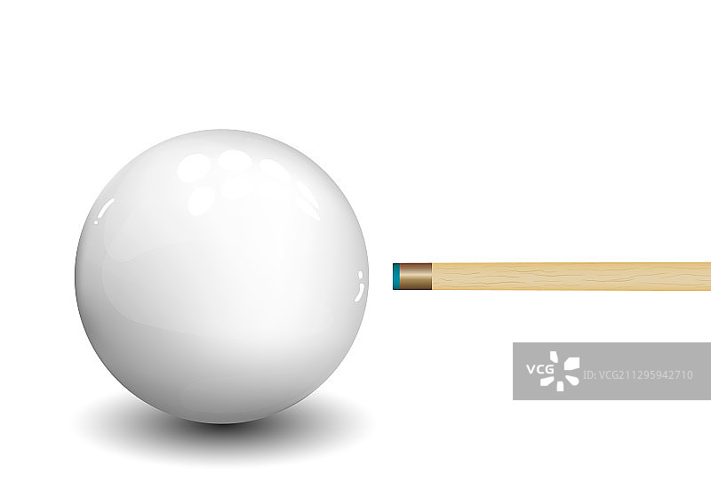 台球杆瞄准球图片素材