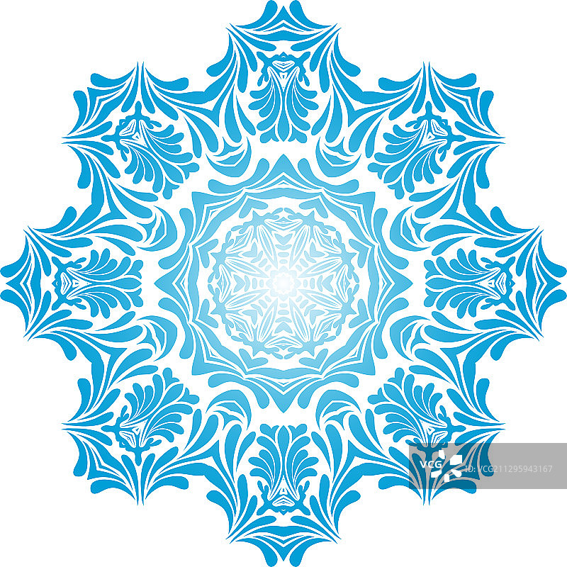 圆形雪花图片素材