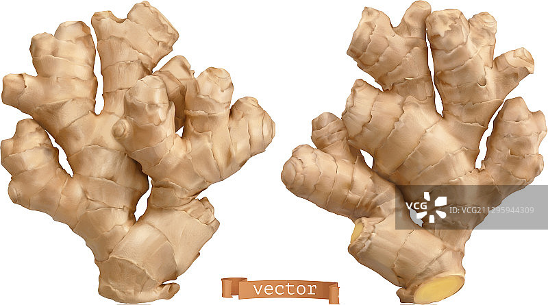 3D生姜根图片素材