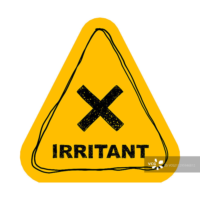 黄色刺激性三角形标志图片素材